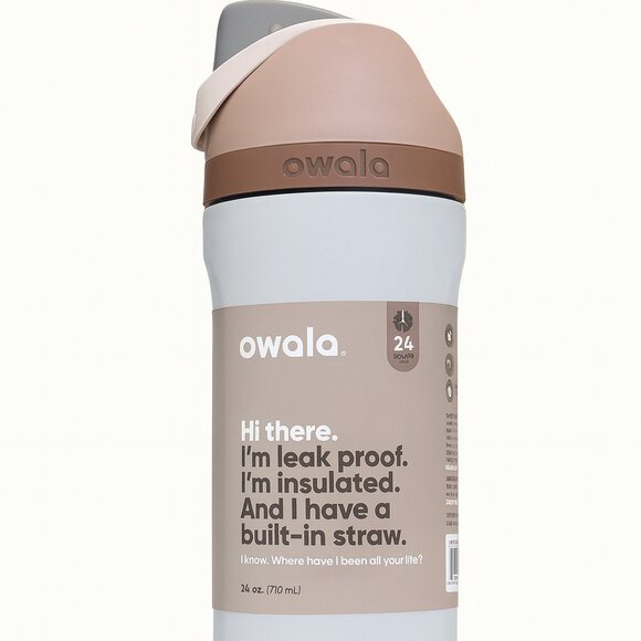 24 oz Stainless Steel Owala Free Sip! New, unused! Color: Calm Waters. Very chic - Picture 3 of 7